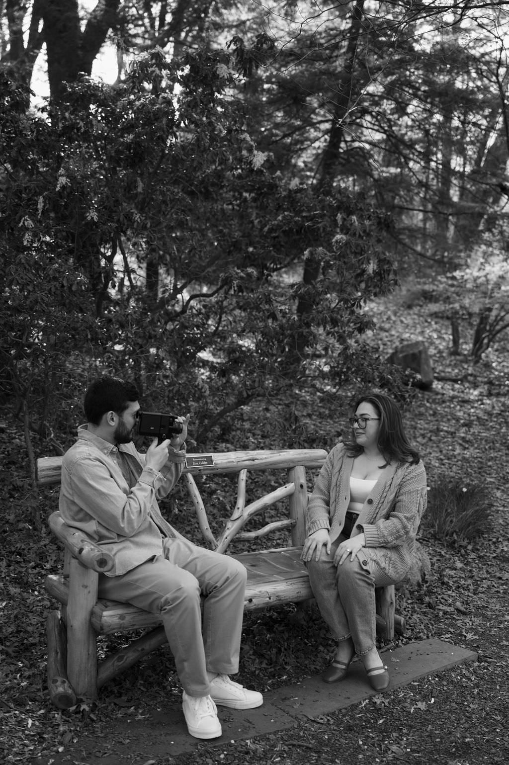 laurelwood arboretum engagement photos