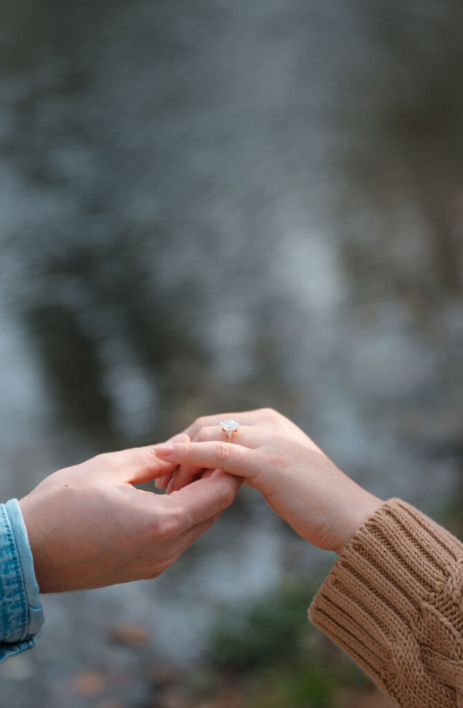 laurelwood arboretum engagement photos