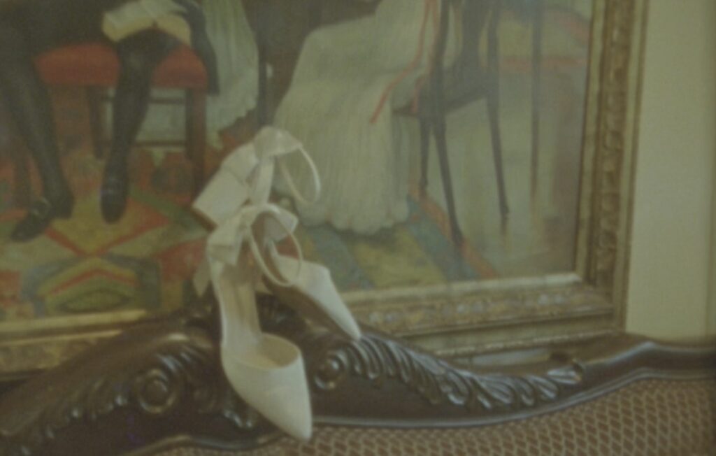 wedding day details on super 8 film at new jersey venue