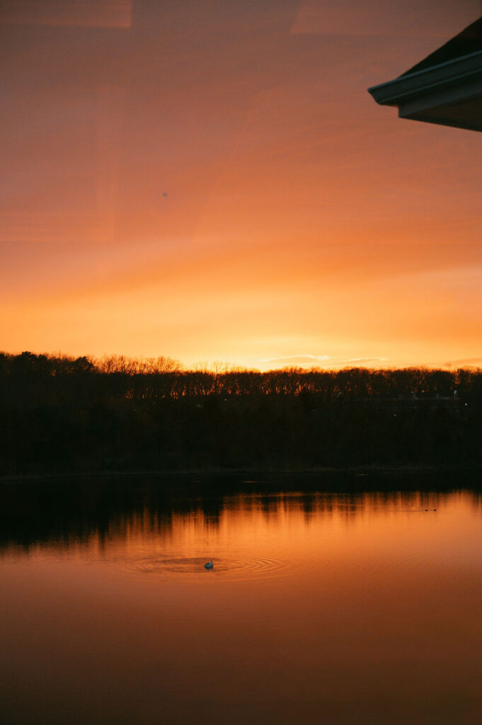 Gorgeouse spring sunset at wedding at the mill lakeside manor by clarks landing in Spring Lake New Jersey